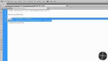 XML tutorial 04: How to create business card in xml (HD)