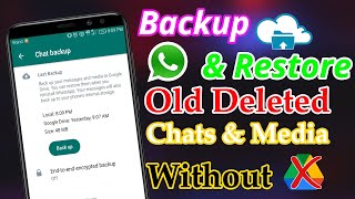 How To Backup/Restore Whatsapp Old Deleted Chats & Media Files 2023 | Recover Chats Without G. Drive screenshot 4