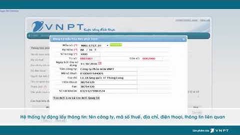 Phần 3  Hướng dẫn khởi tạo và phát hành hóa đơn điện tử VNPT Invoice