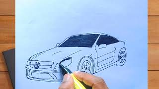 BMW Car Drawing || Step BY step Drawing || Easy Tutorial #Art Dream #drawingtutorial #BMW Car Resimi