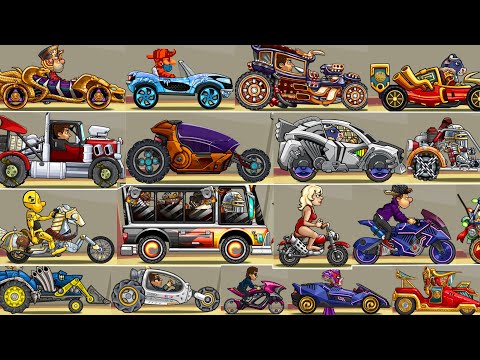 Hill Climb Racing 2 - All Skins and Vehicle Paints 2021