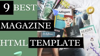 9 Best Magazine HTML Templates | News Magazine HTML Website Templates | Wpshopmart