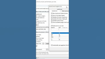 autocorrect option in word #shorts #short #autocorrect #msword #options #ytshorts #