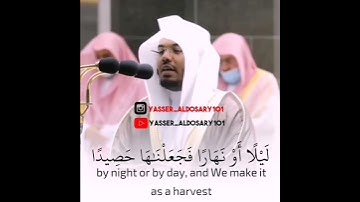 إِنَّمَا مَثَلُ ٱلْحَيَوٰةِ ٱلدُّنْيَا تلاوة مؤثرة للشيخ ياسر الدوسري من سورة يونس