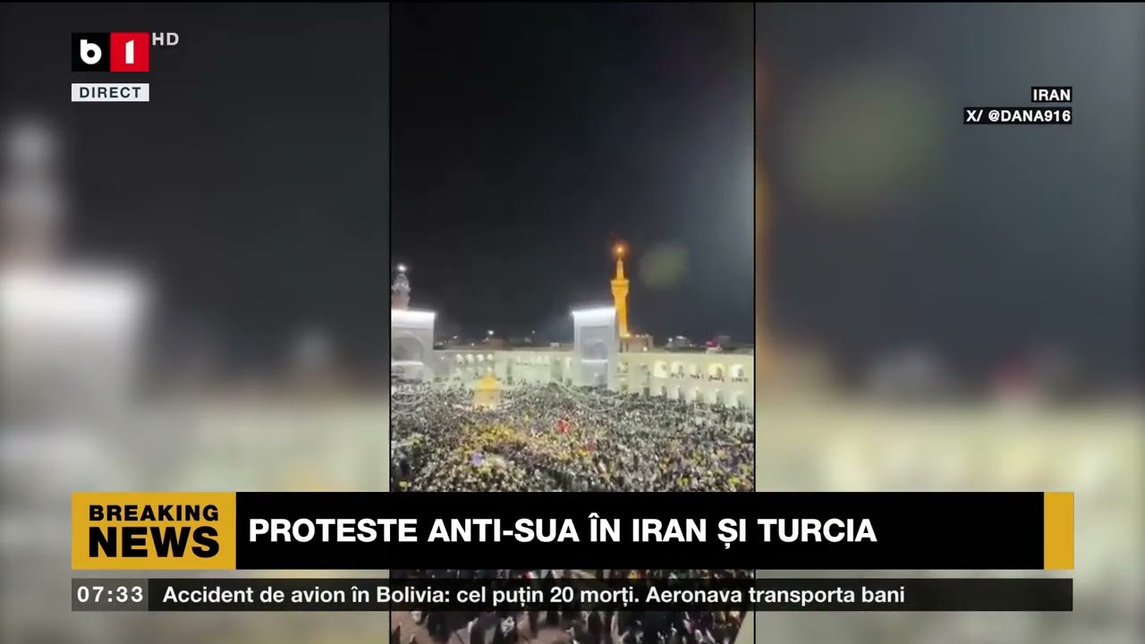 PROTESTE ANTI - SUA ÎN IRAN ȘI TURCIA_Știri B1TV_1 mar. 2026