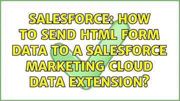 Salesforce: How to send HTML form data to a Salesforce Marketing Cloud data extension?