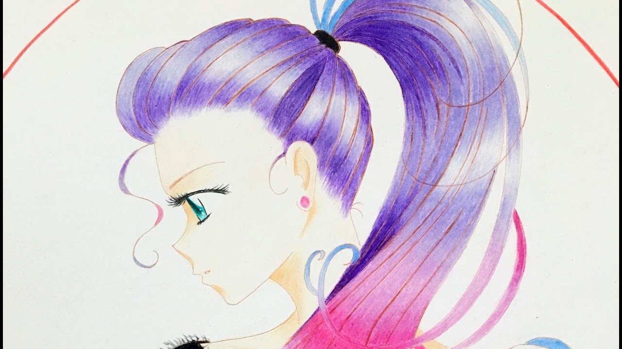 Colored Pencils Anime Drawing - YouTube