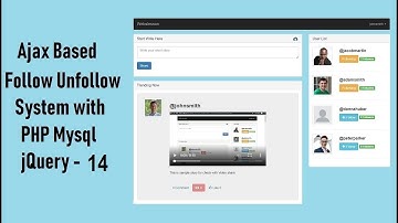 Ajax Based Follow Unfollow System with PHP Mysql jquery - 14
