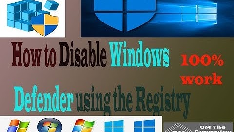 how to disable windows defender using the registry