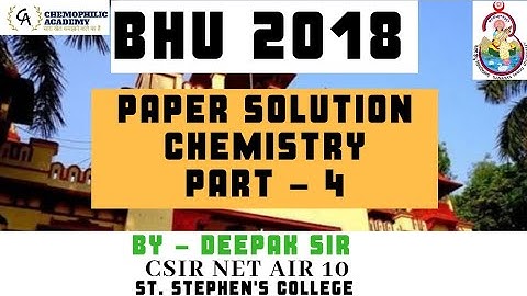 BHU 2018 ll Paper Solution || Part 4 || BHU | DU | IIT JAM | Other M.Sc Entrance || By - Deepak Sir