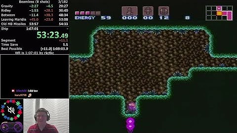 Super Metroid Beamless (8 shots) in 1:10:18