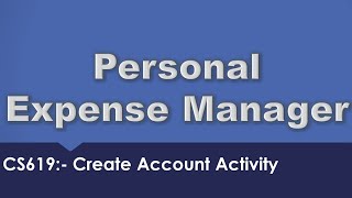 Personal Expense Manager - Create Account Activity screenshot 2