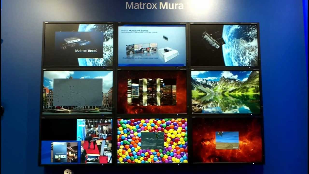 Matrox Mura MPX @ ISE 2012 - 9 Displays & 12 Inputs - YouTube