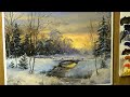 #52 Зимний ПЕЙЗАЖ МАСЛОМ. Как нарисовать зиму маслом. WINTER Landscape Oil Painting. How to Paint