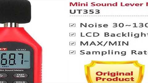 UNI-T UT353 Digital Sound Level Meter UT353BT Noisemeter 30-130dB Decibel Tester Nois