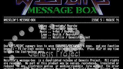 Anarchy   Raistlins Message Box #5 HYPERSPIN AMIGA INTRO CRACKTRO DEMO COMMODORE NOT MINE VIDEOS