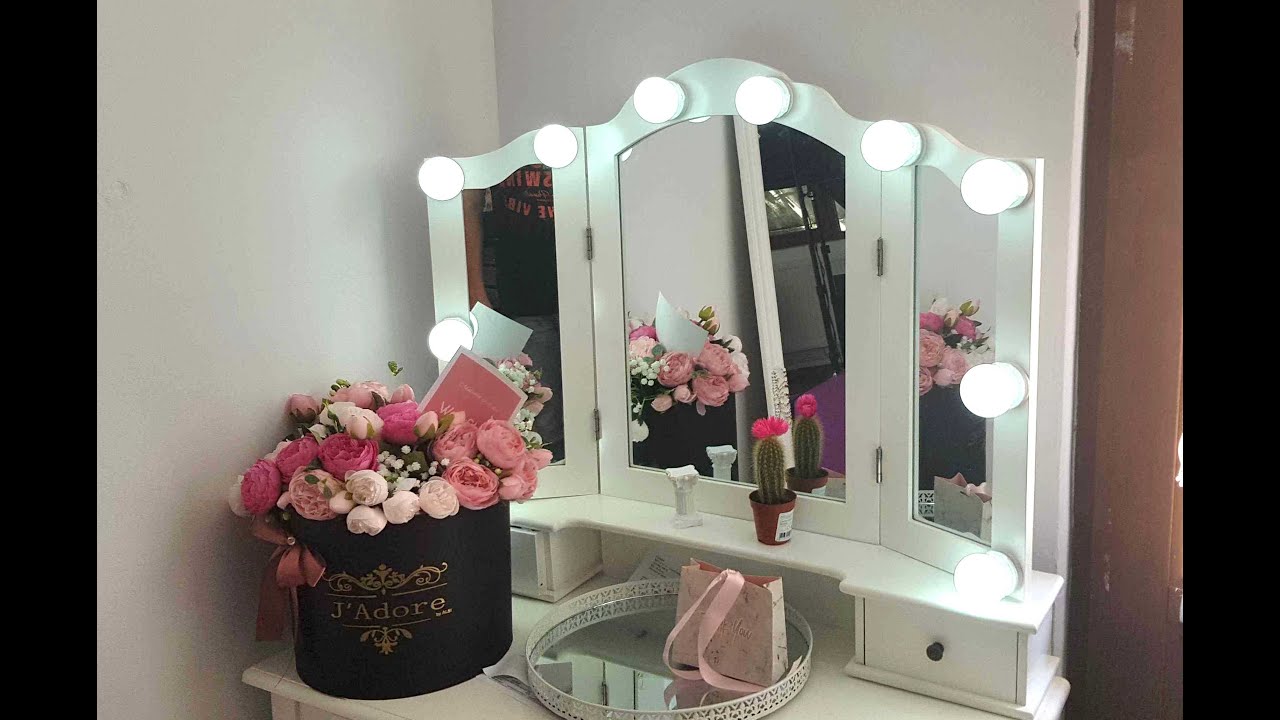 DIY How to install LED lights on a vanity mirror for makeup table