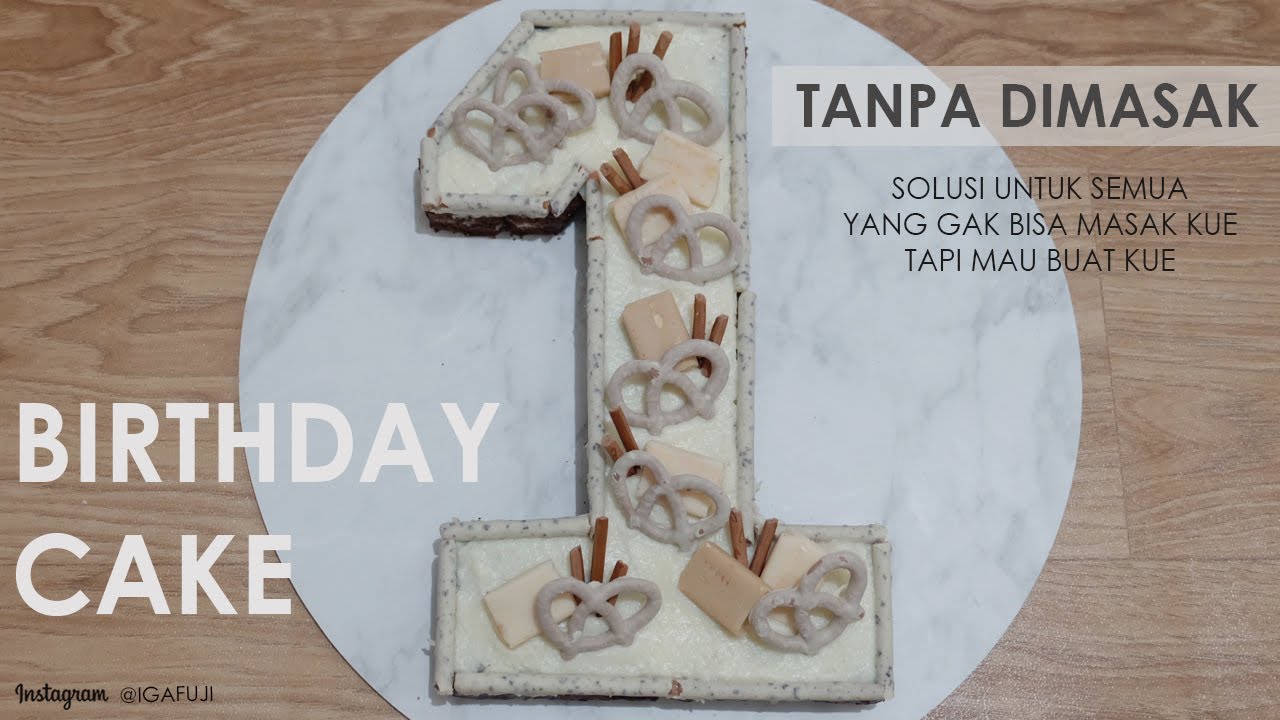  KUE ULANG TAHUN BENTUK ANGKA, UNIK, TANPA DIMASAK! - YouTube Illustration 