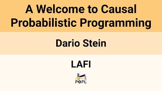 Celebrity [LAFI'26] A Welcome to Causal Probabilistic Programming Profile