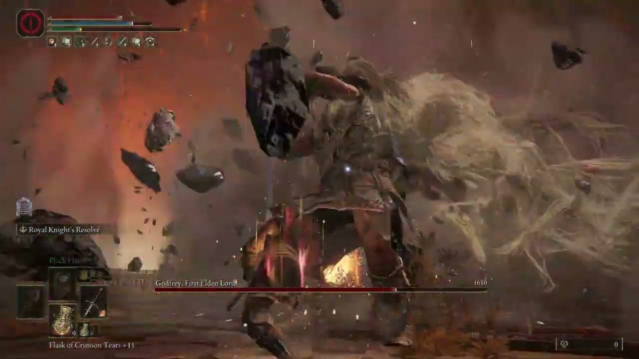 Elden Ring Faith Build (Zweihander) vs. Godfrey, First Elden Lord