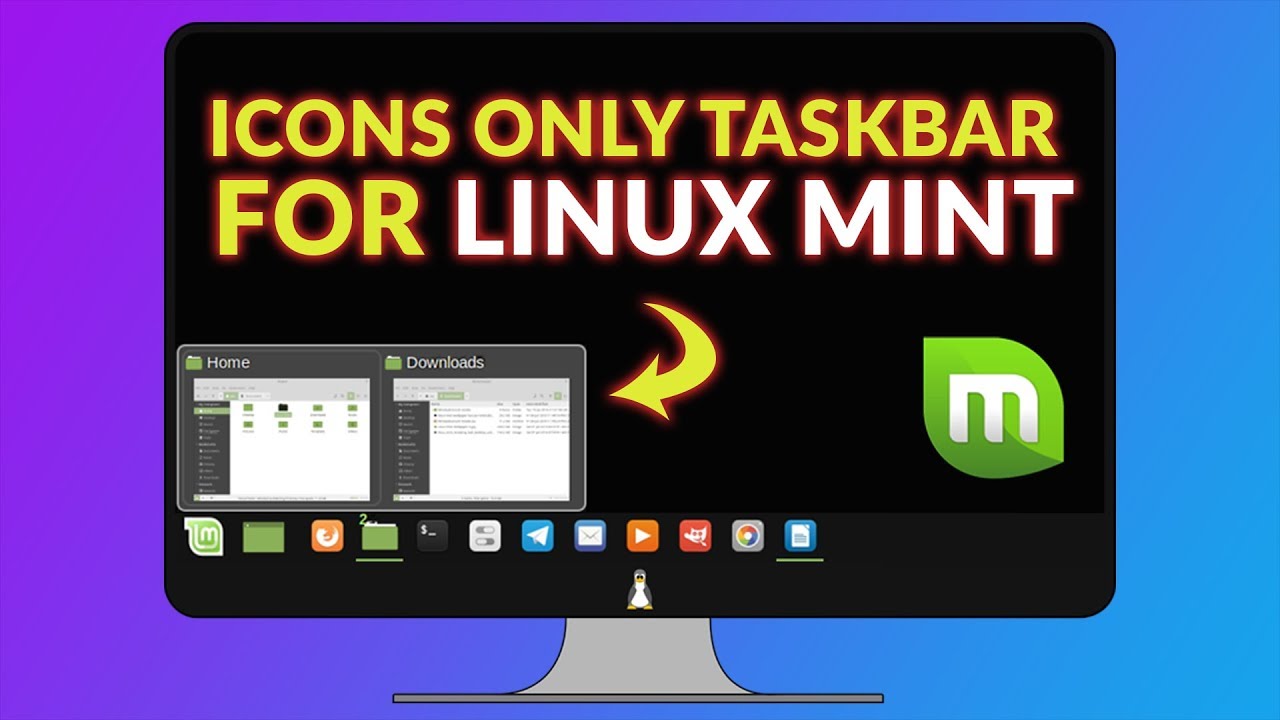 Icons Only Windows Like Taskbar In Linux Mint Average
