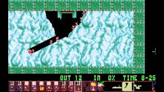 Holiday Lemmings 1993 - Blitz Level 14: 'The Undiscovered Country' (1993) [MS-DOS]