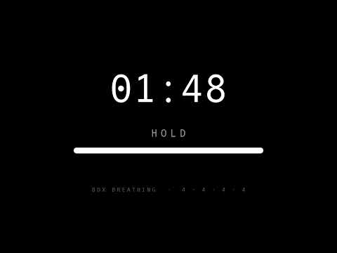 Four Minute Focus Breathing and Box Meditation Timer with Calming Visual Bar Motion