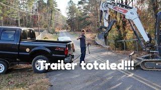 Truck Rescue turns into DISASTER!!! (totaled trailer)