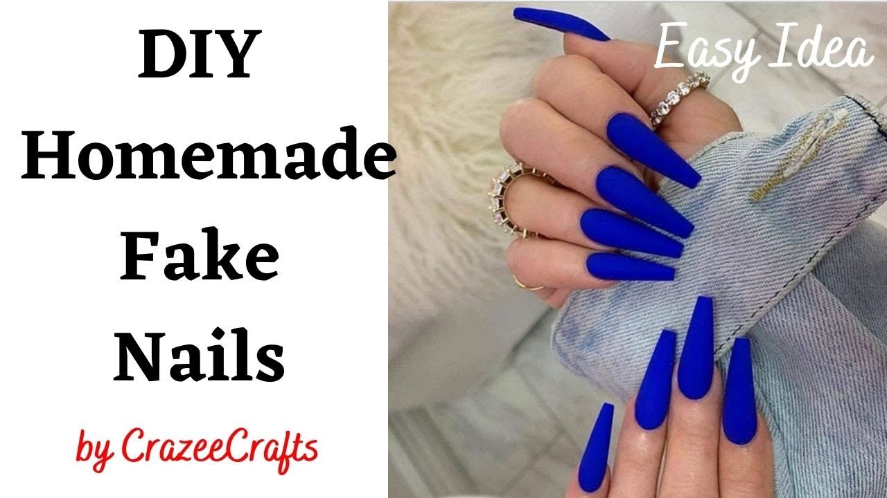 DIY Homemade Fake Nails | Paper Crafts | How to | Fake Nails diy | CrazeeCrafts