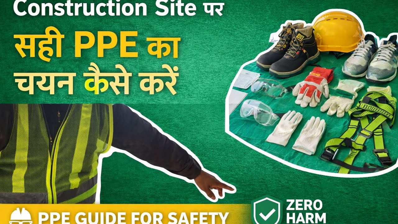 Construction Site पर PPE Selection Guide | सुरक्षित कार्य के लिए सही PPE