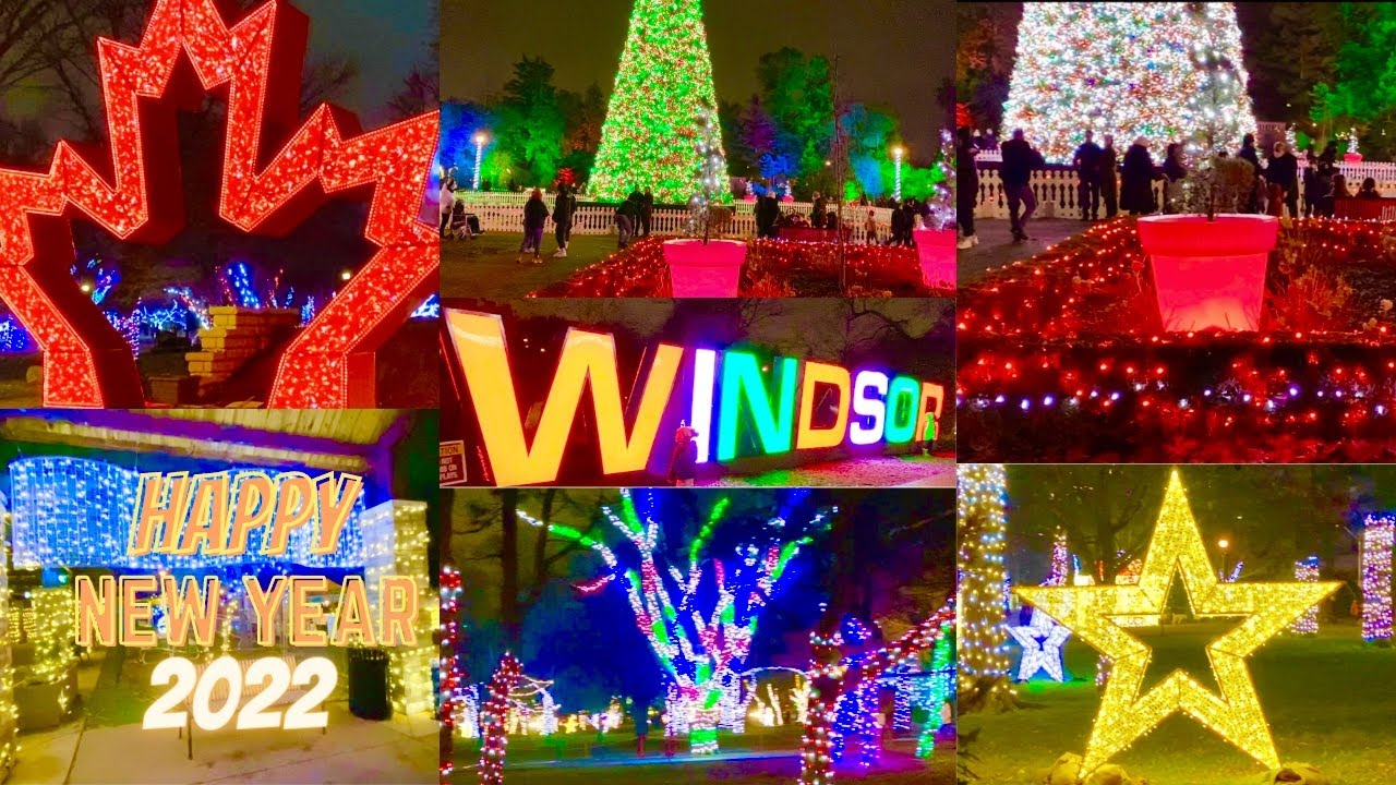 HAPPY NEW YEAR 2022 JACKSON PARK, WINDSOR ONTARIO Bright Lights