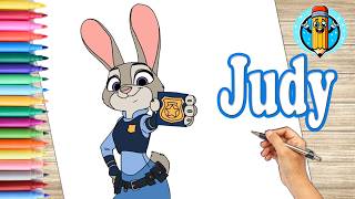 Dibuja Y Colorea A Judy Hopps Zootopia Dibujos Para Niños