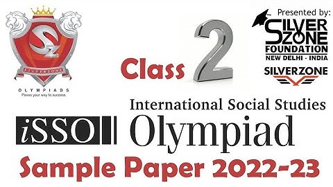 iSSO International Social Studies Olympiad Silverzone Sample Paper Class 2 2022-23