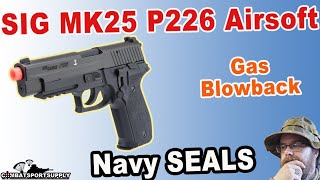 Airsoft Sig Sauer Mk25 P226 Gas Blowback Pistol Replica by Proforce #airsoft #airsoftguns