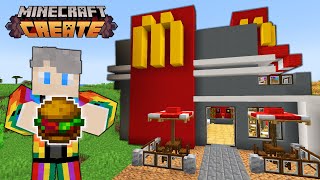 I Built A McDonald's using Create! (With Real Burgers)