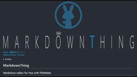 MarkdownThing - Markdown editor for free with FileMaker