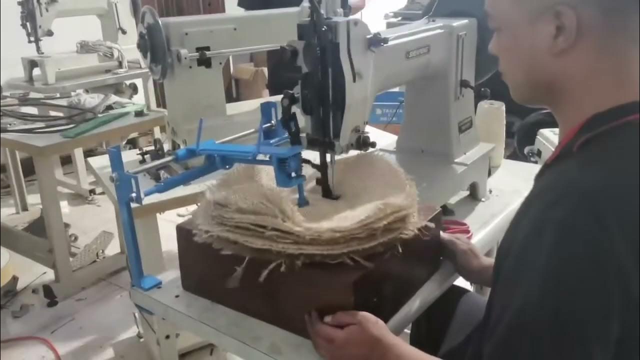 Sisal cotton buffing Wheel automatic stitching machine YouTube