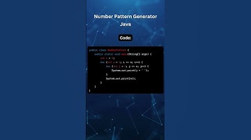 Number Pattern Generator in Java #coding #gaming #code #coder #java #tutorial #developer