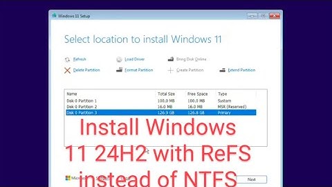 Create ReFS on Clean Install of Windows 11 24H2 with ReFS #windows11 #refs #ytcreate #hyperv