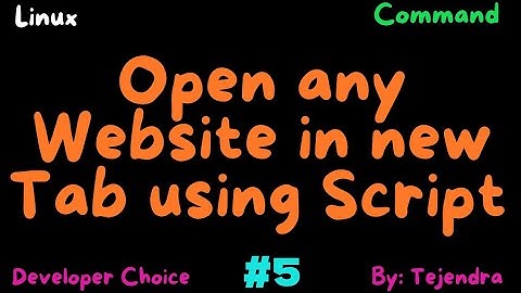 Open any #Website using #Script || Use of xdotool and wmctrl Command #linuxtips #DevelopersChoice