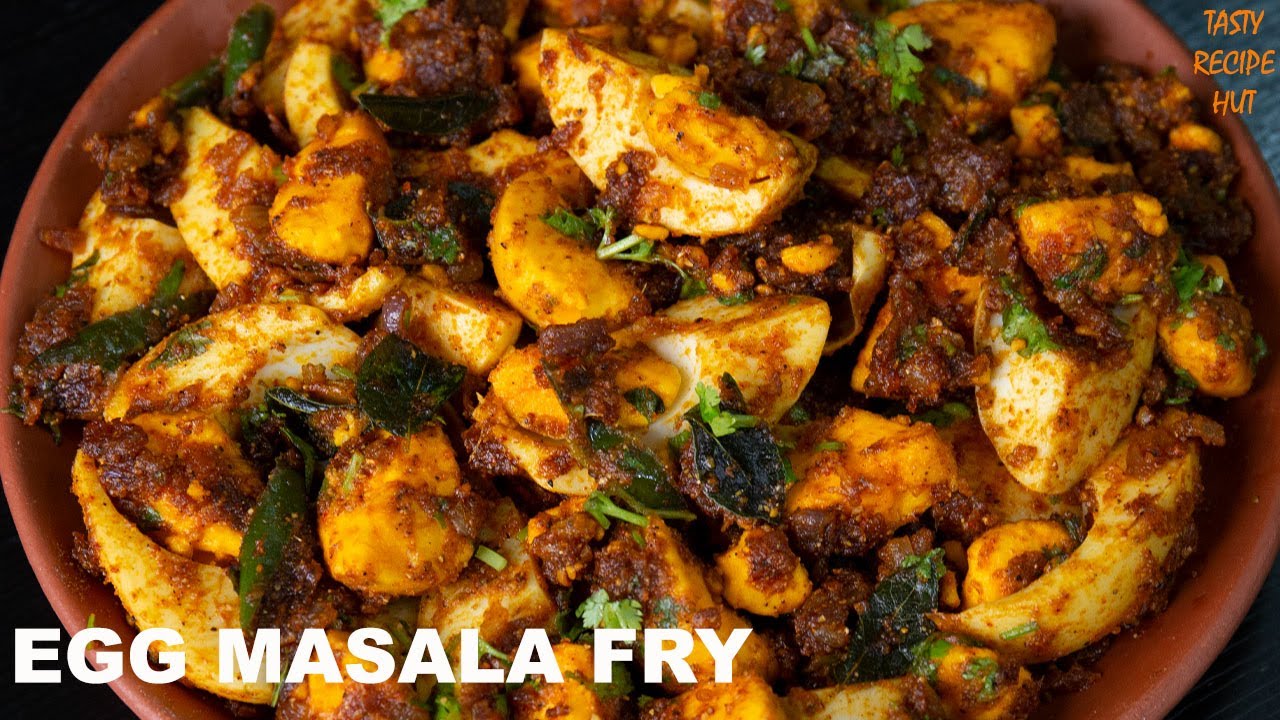 Egg Masala Fry ! Spicy Egg Fry ! Dhaba Style Egg Recipe | Tasty Recipe Hut