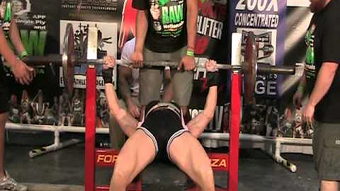 Marilynn Mathis Age 58, 215 lb. Raw Bench Press
