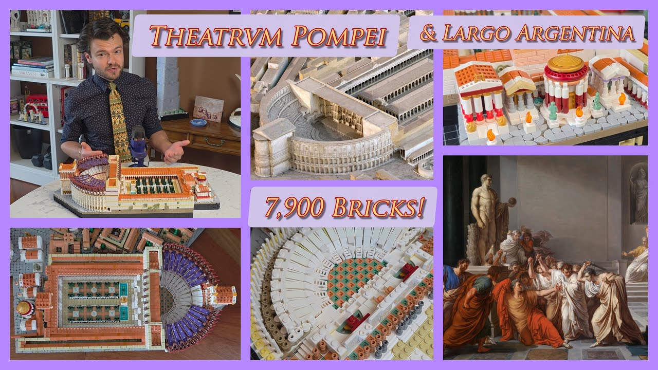 THEATRE OF POMPEY & LARGO ARGENTINA | 7.9K Bricks | Ancient Rome Reconstruction