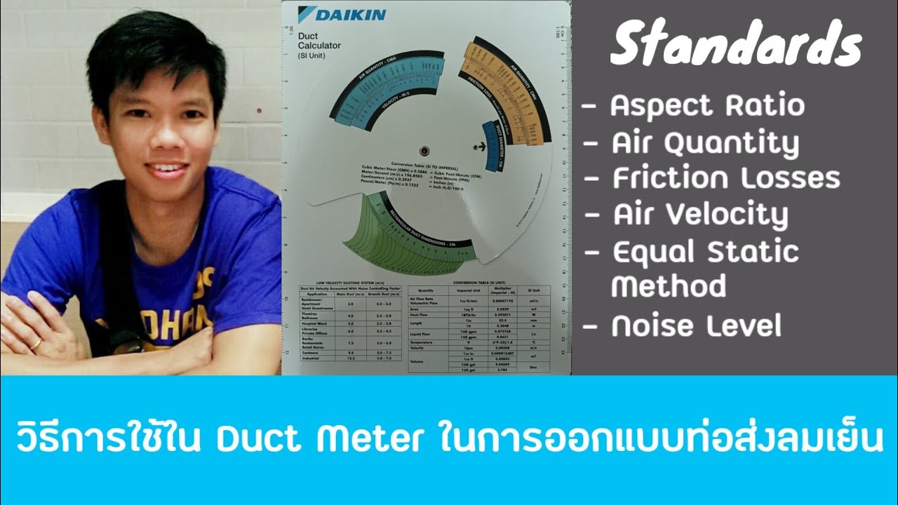 วิธีการใช้ Duct Meter ในการออกแบบระบบท่อส่งลม งานระบบปรับอากาศ - YouTube