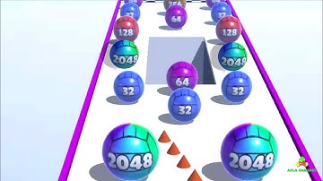 Ball Merge 2048 - Gameplay Walkthrough Part 12 Levels 57- 58 For Mobile Android, iOS