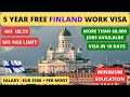 Finland work visa  how to get finland work permit   full process step by step  high salary