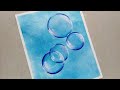 How to Paint Bubbles/Sky Bubbles/ Bubbles Painting Technique/ Acrylic painting for Beginners/