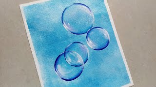 How to Paint Bubbles/Sky Bubbles/ Bubbles Painting Technique/ Acrylic painting for Beginners/