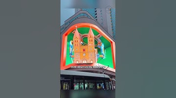 3D naked eye experience with this giant LED display screen ,a significant landmark ad tool