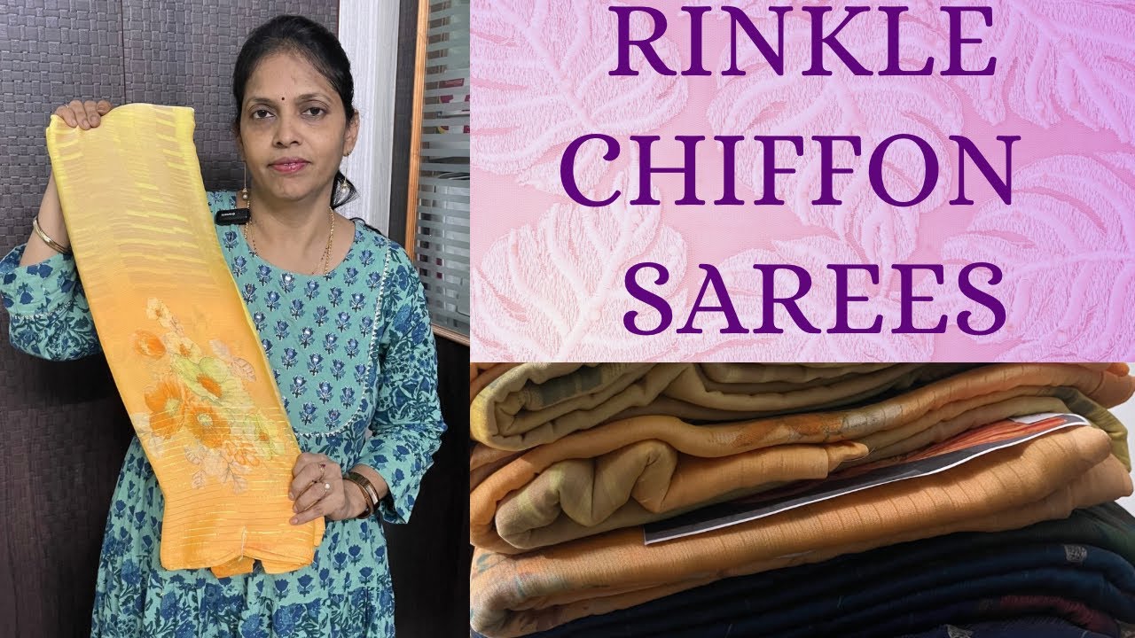 RINKLE CHIFFON SAREES| SUNITHA SAREES| 8121724915 ||799|| # ...